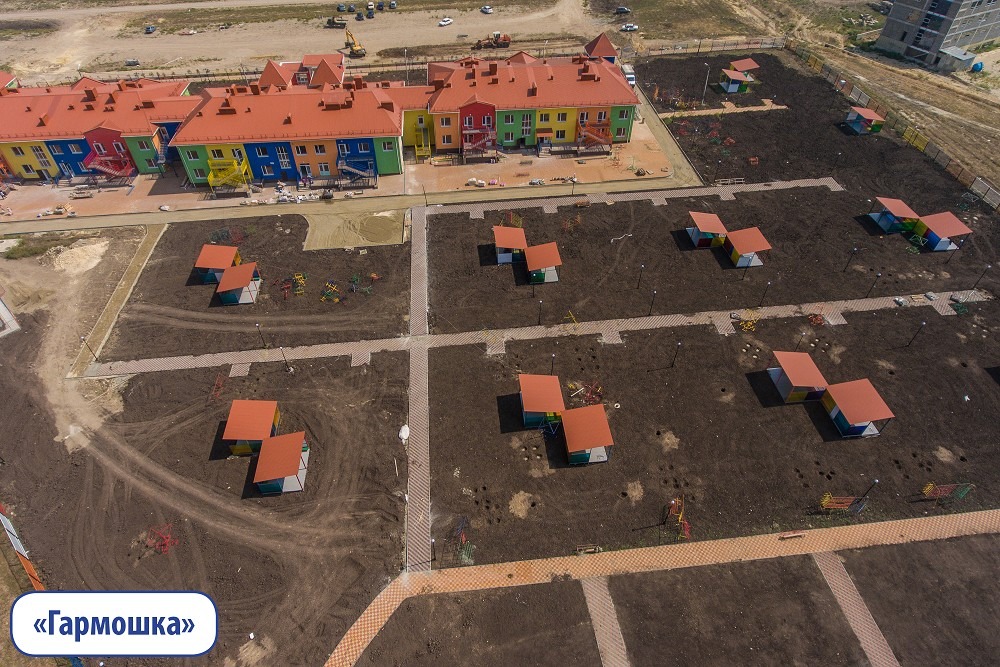 Ход строительства детского сада "Гармошка" в ЖР Гармония за Август 2019