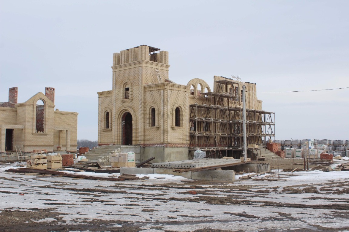 Ход строительства Храма св. вмч. Артемия в ЖР Гармония за Январь 2017