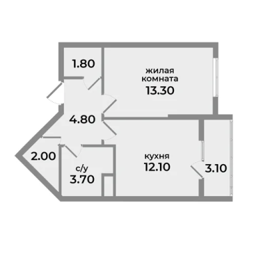 ОДНОКОМНАТНАЯ КВАРТИРА