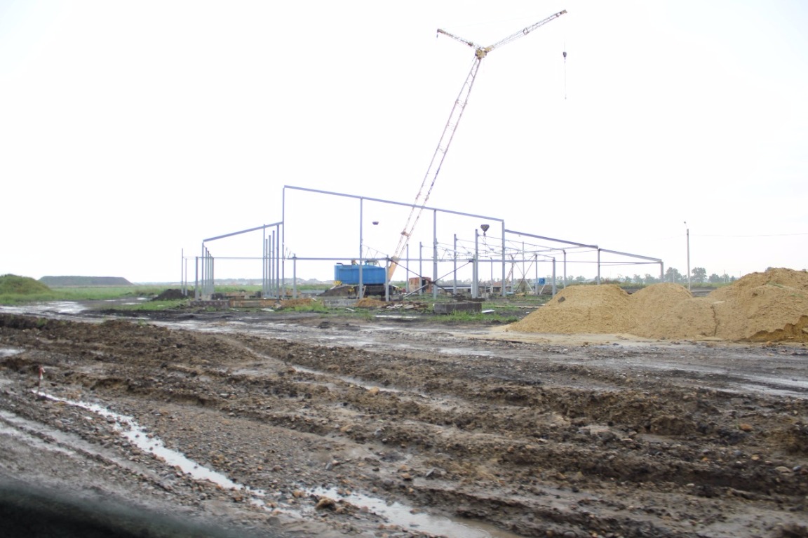 Ход строительства физкультурно-оздоровительного комплекса в ЖР Гармония за Август 2016
