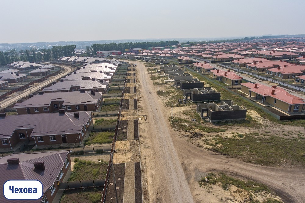 Ход строительства домов в ЖР Гармония за Август 2019 г.Михайловск