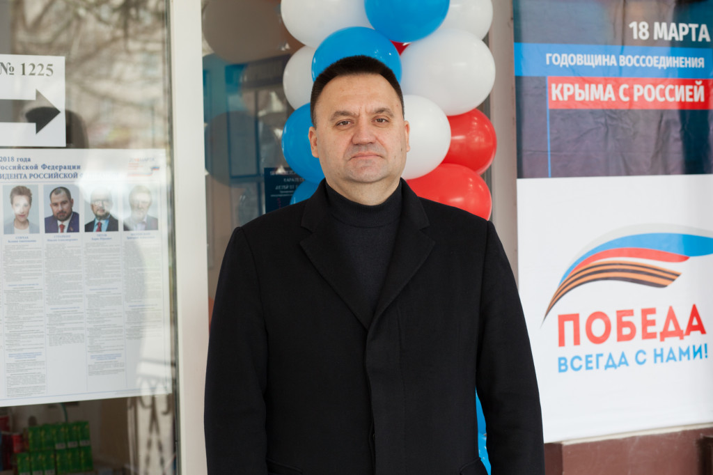 Председатель Совета директоров Строительной группы Третий Рим после голосования на выборах Президента РФ 