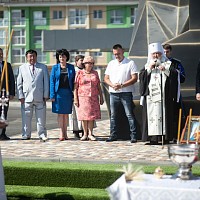 В жилом районе «Гармония» состоялось торжественное открытие скульптуры Архангела Михаила
